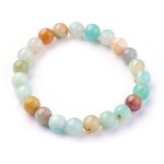 Amazonite 8mm Ball Stretch Bracelet 55mm